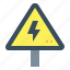 danger, electric, sign, signaling, triangle, warning 