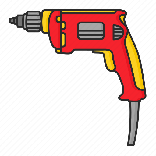 Work, equipment, tool, repair, electricity, electric drill, drill icon - Download on Iconfinder