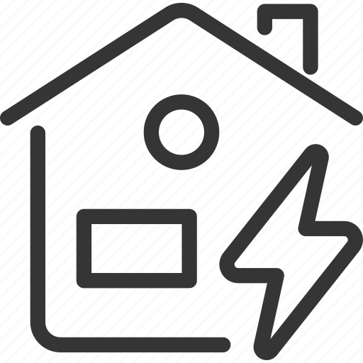 House, home, building, sustainae, energy, electric, electricity icon - Download on Iconfinder