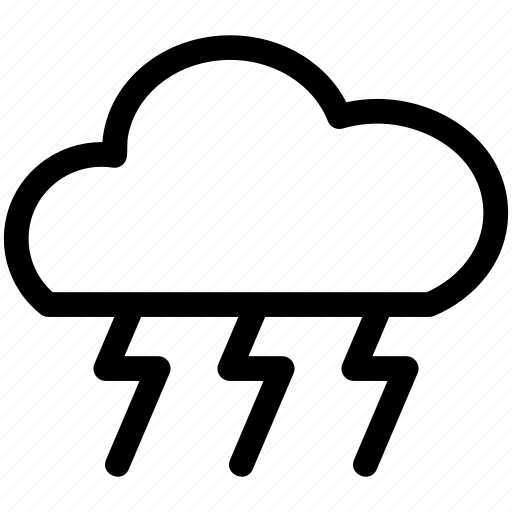 Thunder, lightning, moon, night, rain, storm icon - Download on Iconfinder