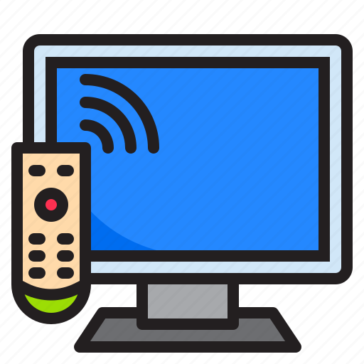Television, tv, screen, monitor, remote icon - Download on Iconfinder