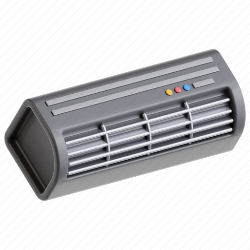 Air conditioner, ac, cooler, air conditioning, cooling, electronic 3D illustration - Download on Iconfinder