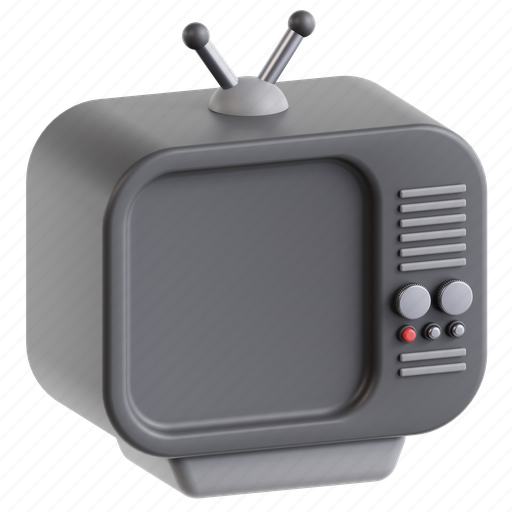 Tv, television, old tv, vintage, electronic 3D illustration - Download on Iconfinder