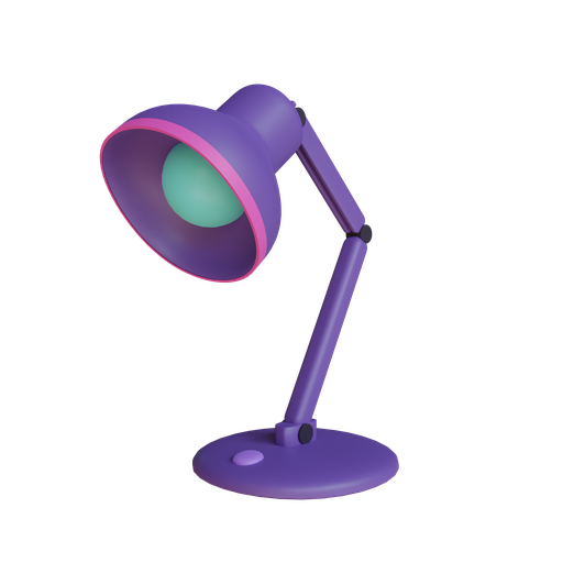 Study lamp, lamp, light, bulb, study, reading, table 3D illustration - Free download