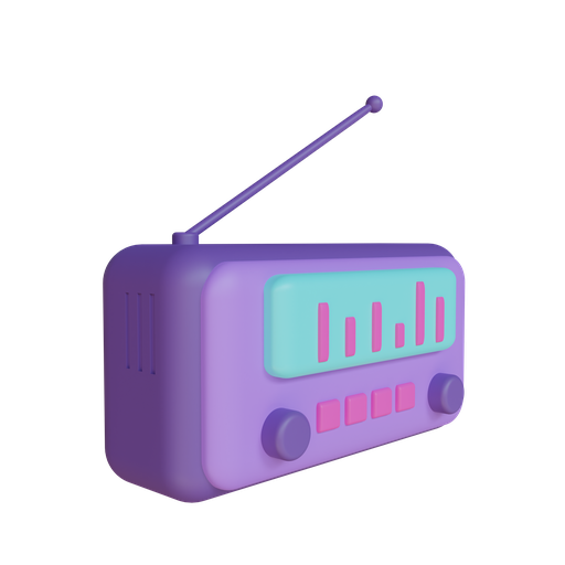 Radio, communication, signal, vintage, music, sound, volume 3D illustration - Free download