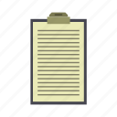 clipboard, list, document, write, paper