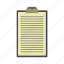 clipboard, list, document, write, paper 
