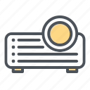 devices, electronic, presentation, projection, projector icon