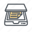 devices, document, electronic, hardware, scan, scanner icon 