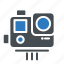 camera, devices, electronic, gopro icon, video, vlog icon 