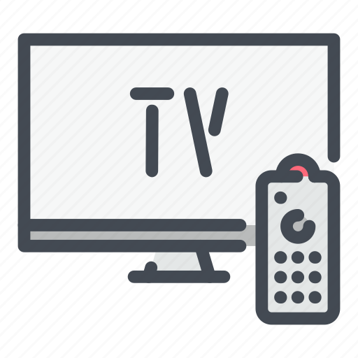 Tv, television, screen, monitor, display, remote, control icon - Download on Iconfinder