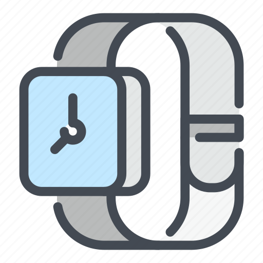 Smart, watch, wrist, hand, clock, device, time icon - Download on Iconfinder