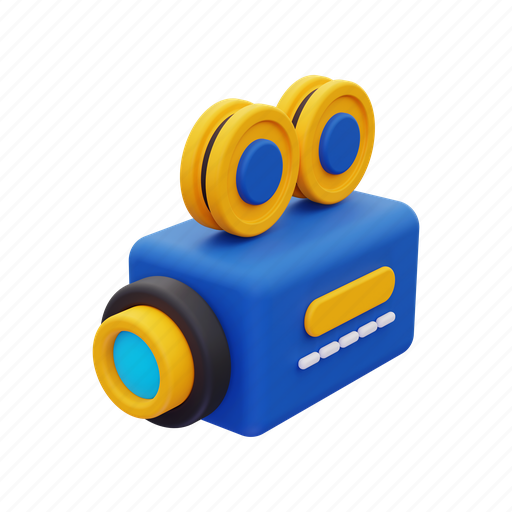 Camera, recorder, record, film, movie, cinema, video 3D illustration - Download on Iconfinder