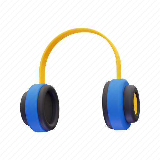Headphone, sound, headset, music, earphone, audio, speaker 3D illustration - Download on Iconfinder
