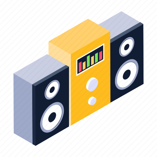 Audio speakers, stereo system, sound stereo, sound system icon - Download on Iconfinder