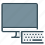 computer, display, electronic, keyboard, monitor 