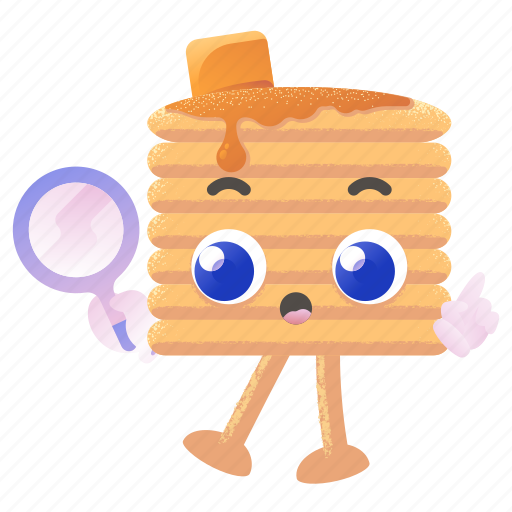 Search, pancake, food, breakfast, research, find, magnifier icon - Download on Iconfinder