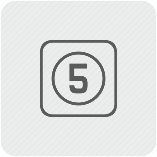 Five, key, keyboard, number icon - Download on Iconfinder