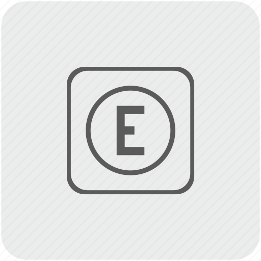E, key, keyboard, letter icon - Download on Iconfinder