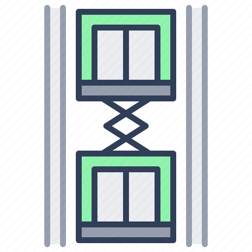 Double, elevator, lift, passenger icon - Download on Iconfinder