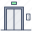elevator, passenger, lift, doors, buttons, lobby 