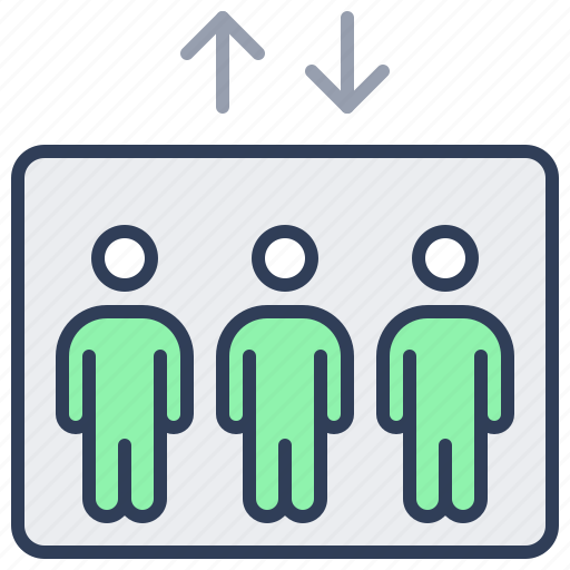 Three, passengers, elevator, lift, arrows icon - Download on Iconfinder