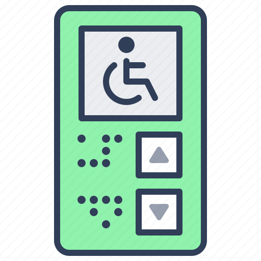 Elevator, control, panel, disabled, people, invalid icon - Download on Iconfinder