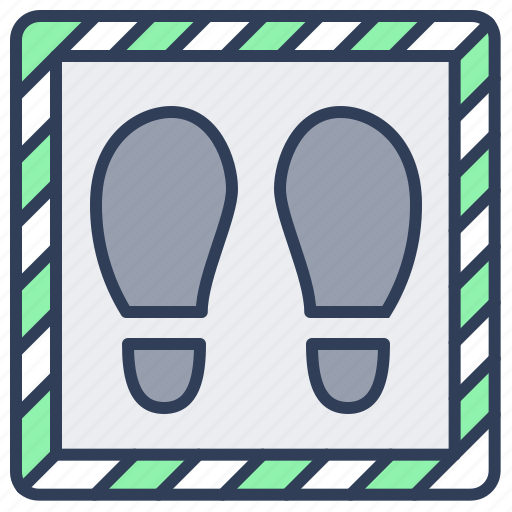 Standing, position, point, steps, keep, distance icon - Download on Iconfinder