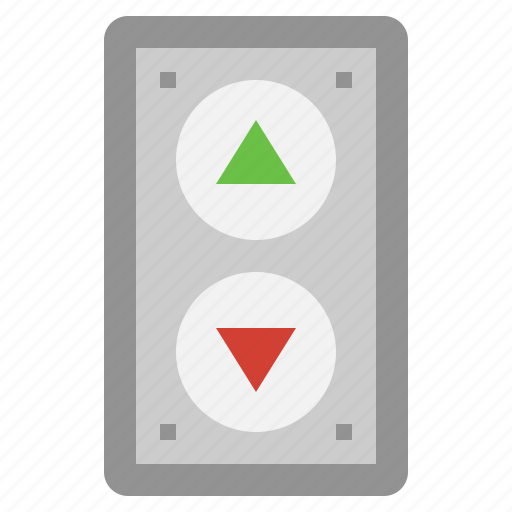 Button, electronics, elevator, down, up icon - Download on Iconfinder
