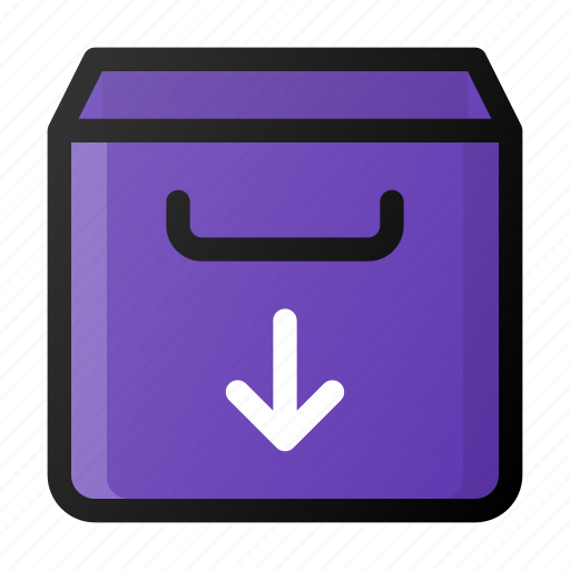 Arrow, box, down, download, email, inbox, mail icon - Download on Iconfinder