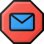 alert, email, folder, spam 
