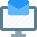 monitor, email, message, envelope