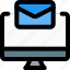 desktop, email, monitor, message 