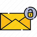 unlock, email, envelope, secure, send