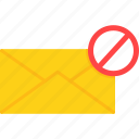 email, block, cancel, forbidden, letter, mail, spam