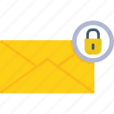 encrypted, classified, email, envelope, lock, mail, padlock