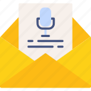 voice, email, audio, envelope, letter, mail, message