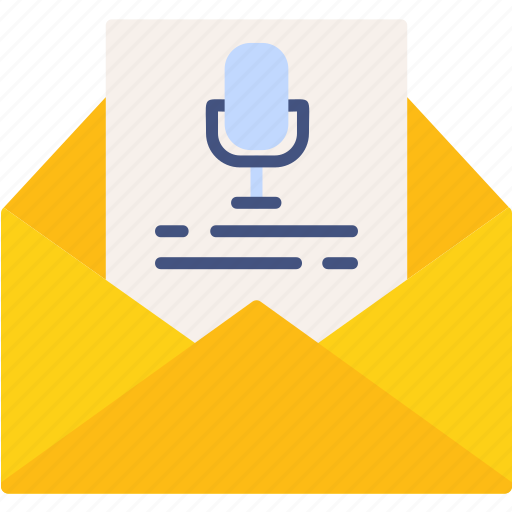 Voice, email, audio, envelope, letter, mail, message icon - Download on Iconfinder