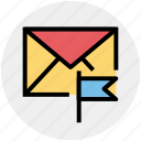 email, envelope, flag, letter, mail, message