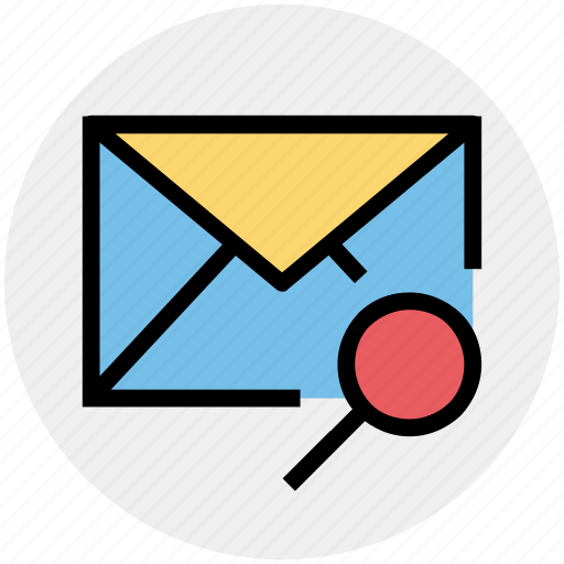 Email, envelope, letter, magnifier, message, search icon - Download on Iconfinder