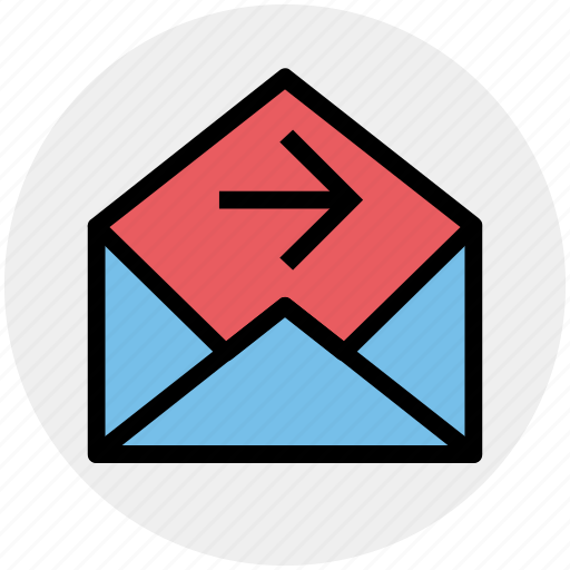 Email, forward, letter, message, open, right arrow icon - Download on Iconfinder