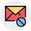 block, disable, email, envelope, letter, mail, message 