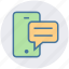 chat, feedback, message, mobile, text 