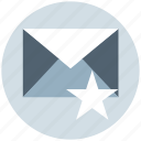 envelope, favorite, letter, mail, message, star