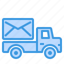 email, envelope, mail, truck, web