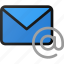 at, email, send, symbol 
