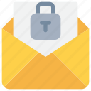 email, letter, mail, message, padlock, secure