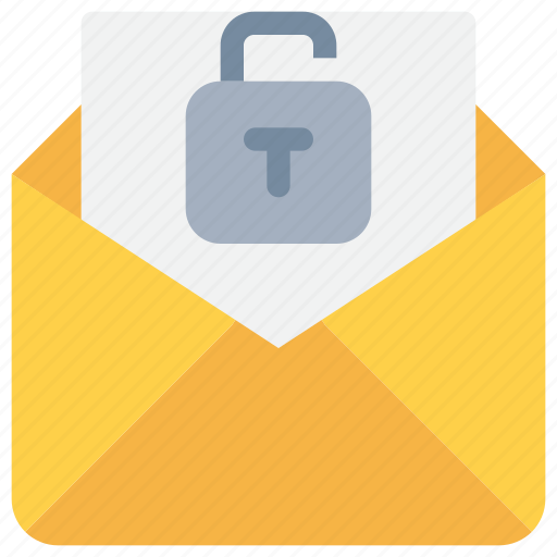 Email, letter, mail, message, padlock, secure icon - Download on Iconfinder