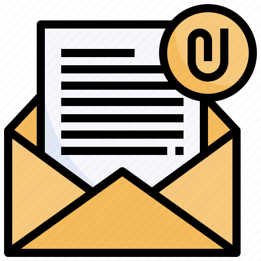 Attach, attachment, email, communications, envelope icon - Download on Iconfinder