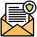 security, email, communications, envelope, shield